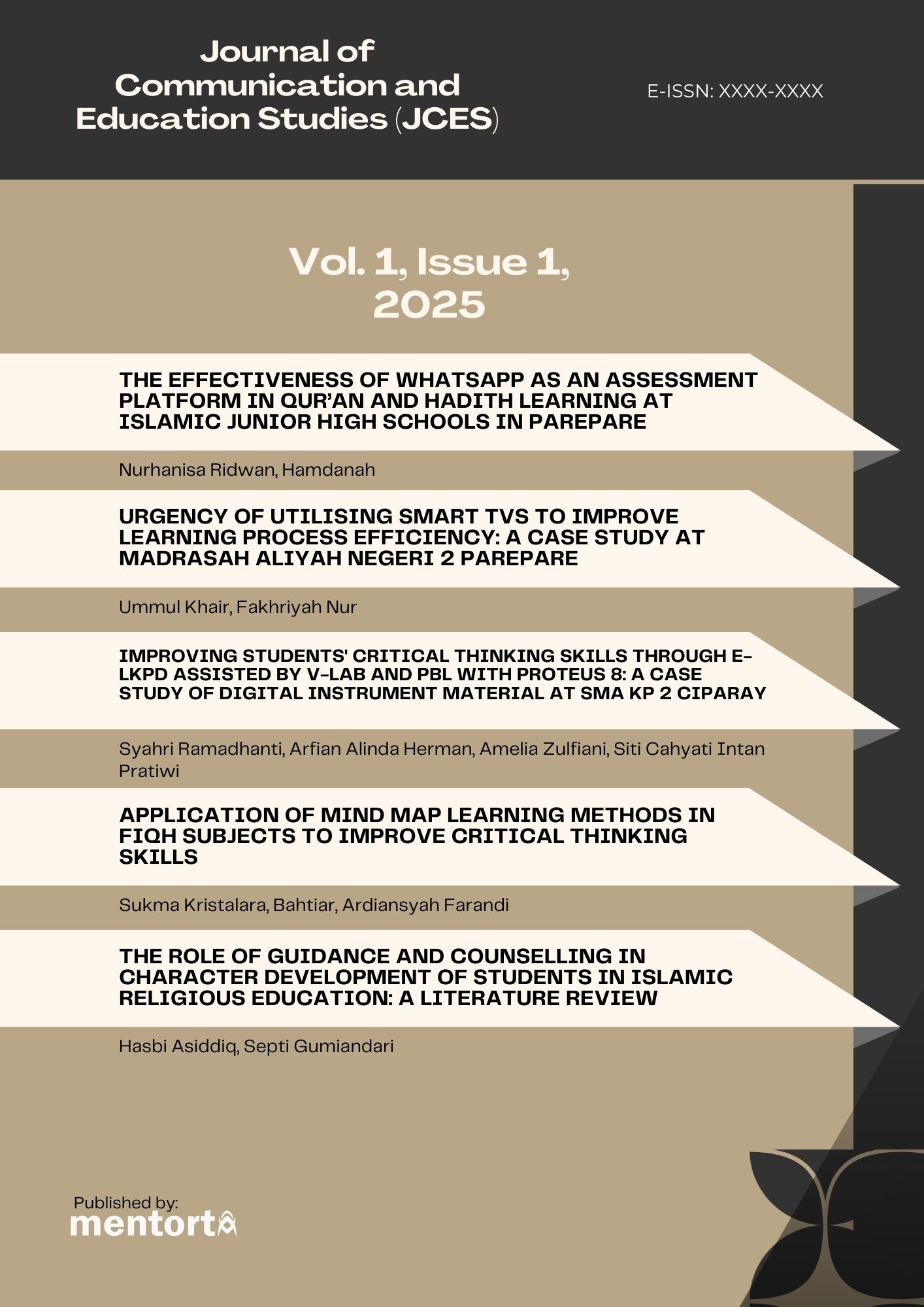 					View Vol. 1 No. 1 (2025): Journal of Communication and Education Studies (JCES) 
				